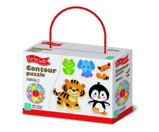 Obrázek z Far Far Land Puzzle obrysové zvířátka 5 obrázků 